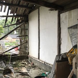 My birth room in 2019 with the roof intact